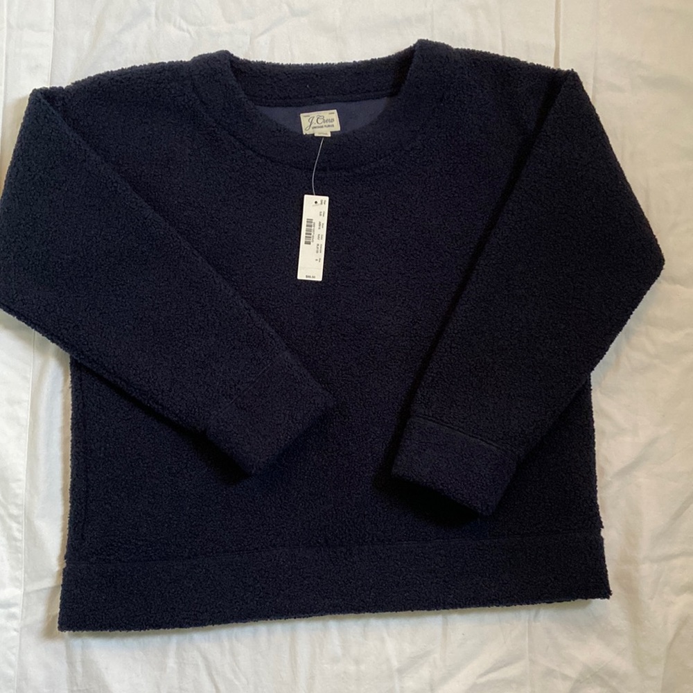 J.Crew navy teddy sweater